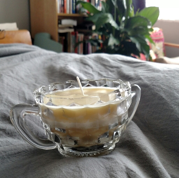 Homemade Candle in Glass Container - Picture 1 of 3